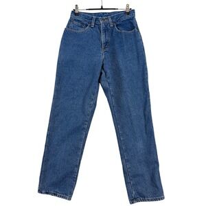 LL Bean Double L Relaxed Fit Flannel Lined Jeans Blue Medium Wash 4P Vintage
